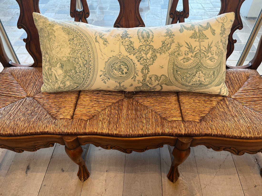 Vintage French Design Lumbar Pillow