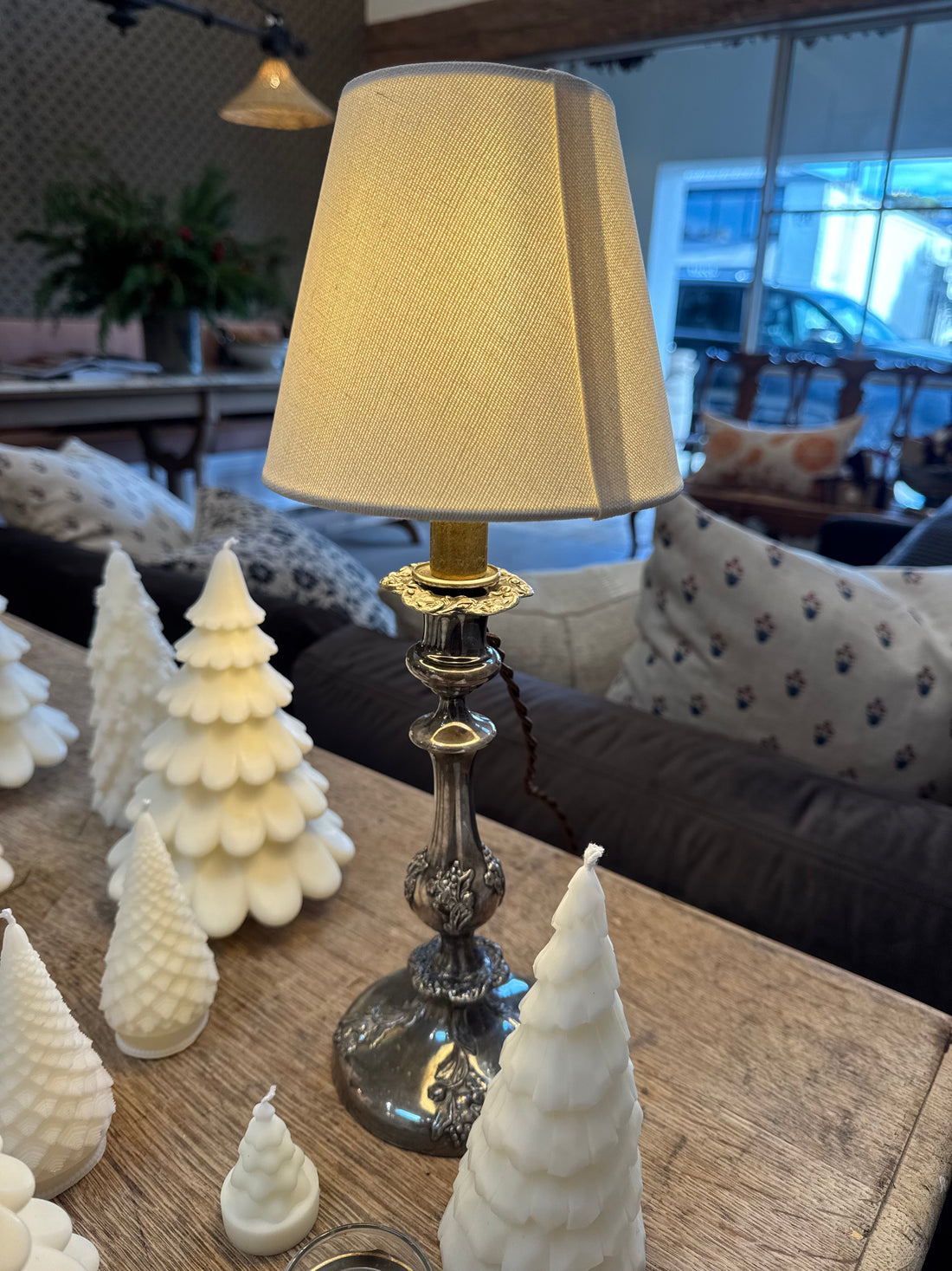 Silver Table Lamps - PAIR