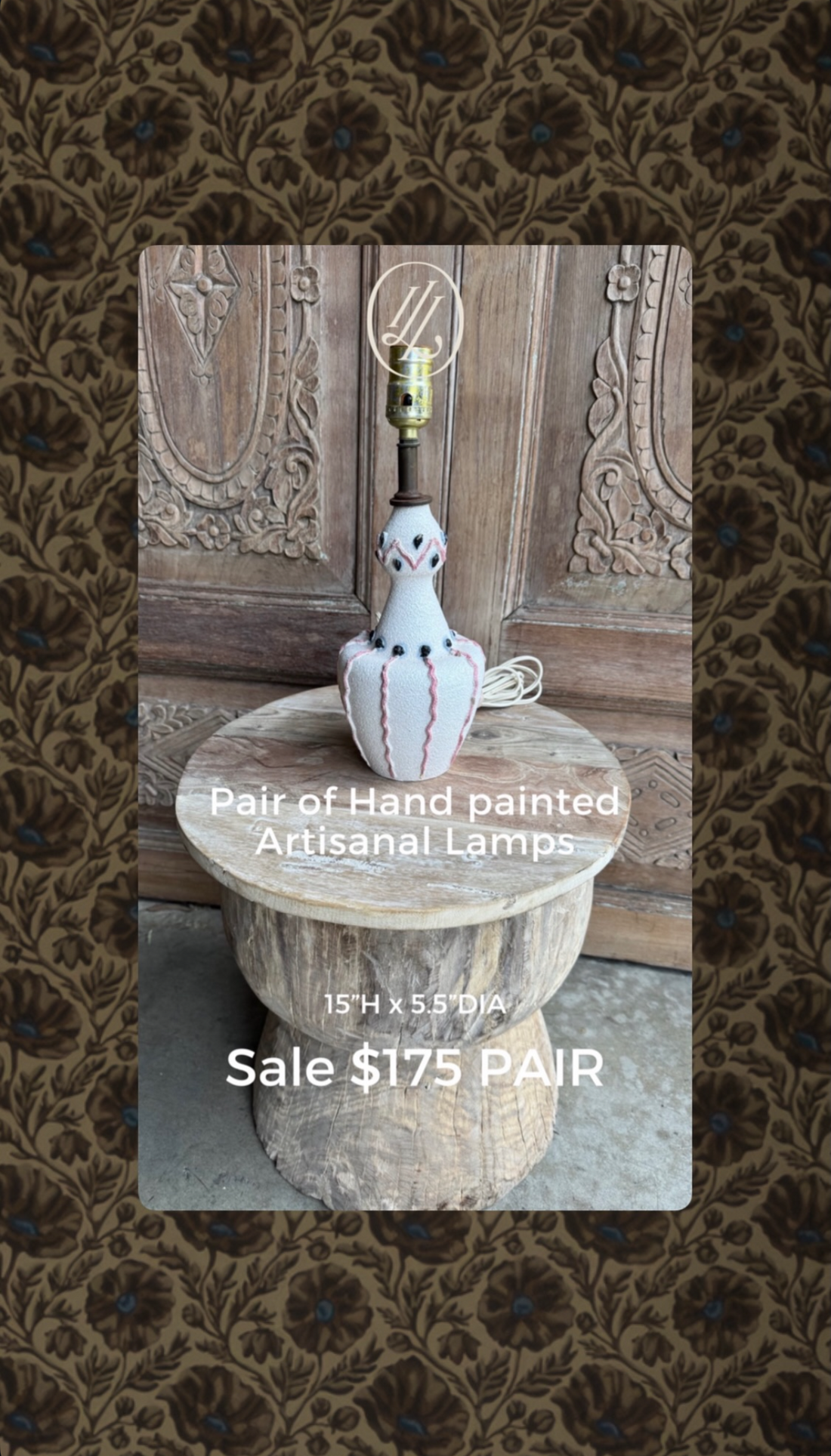 Hand Painted Artisanal Lamp