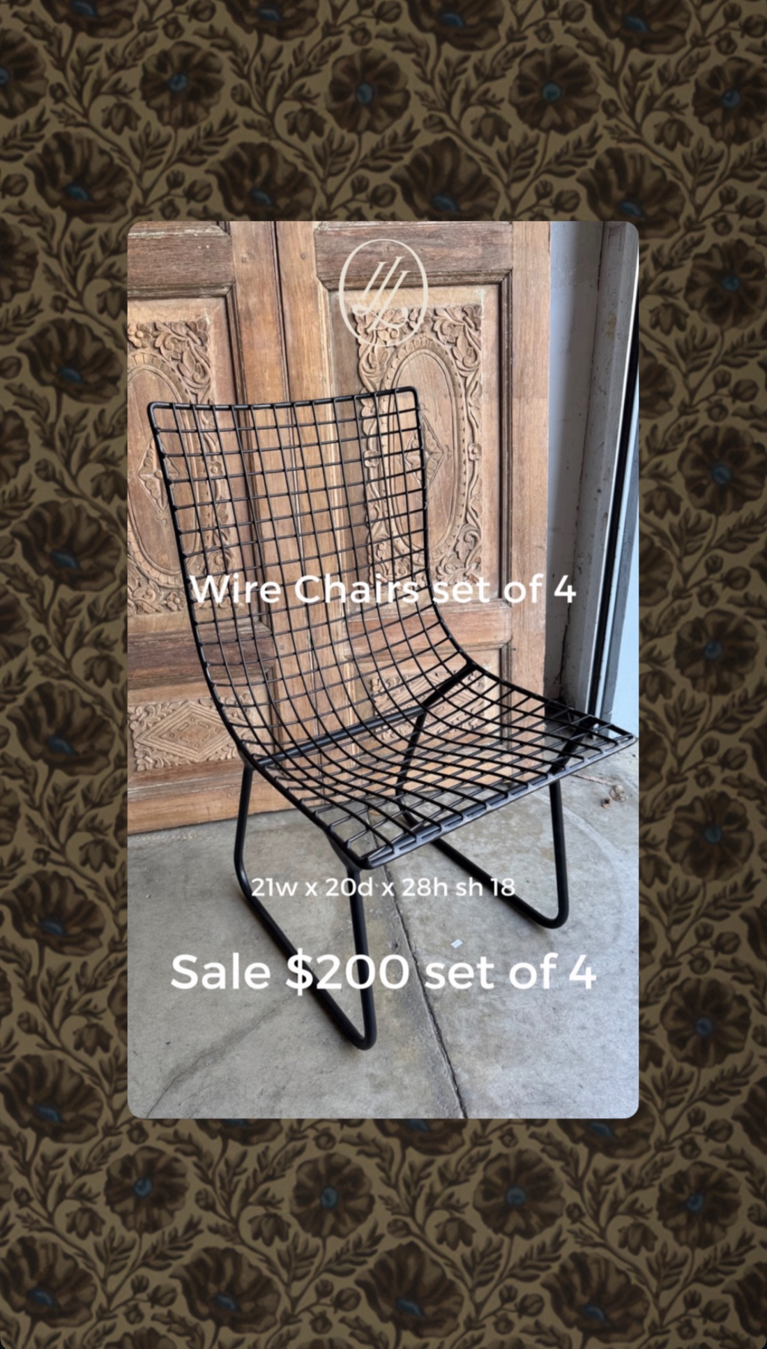 Wire Chair (S/4)