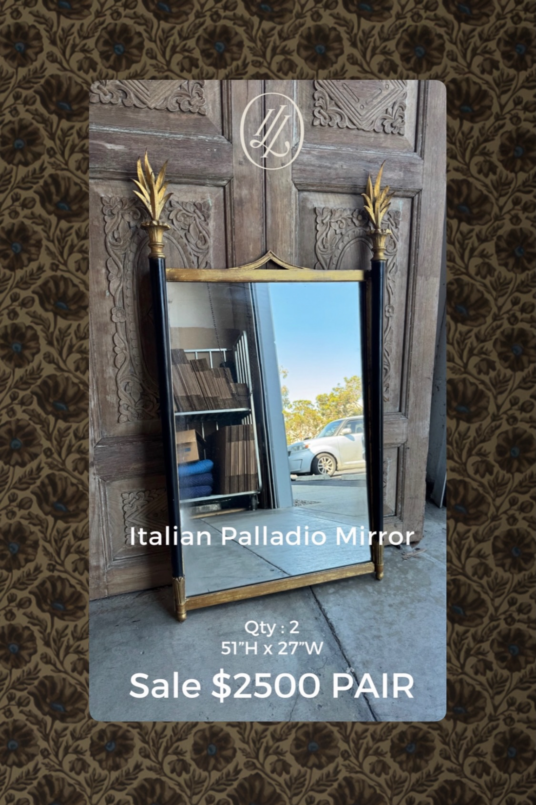 Italian Palladio Mirror (S/2)