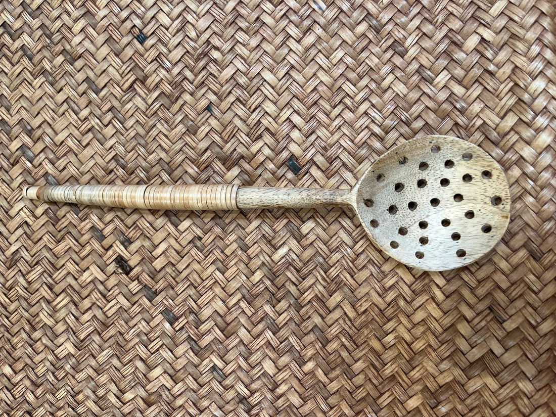 Wooden Spoon Strainer - Large