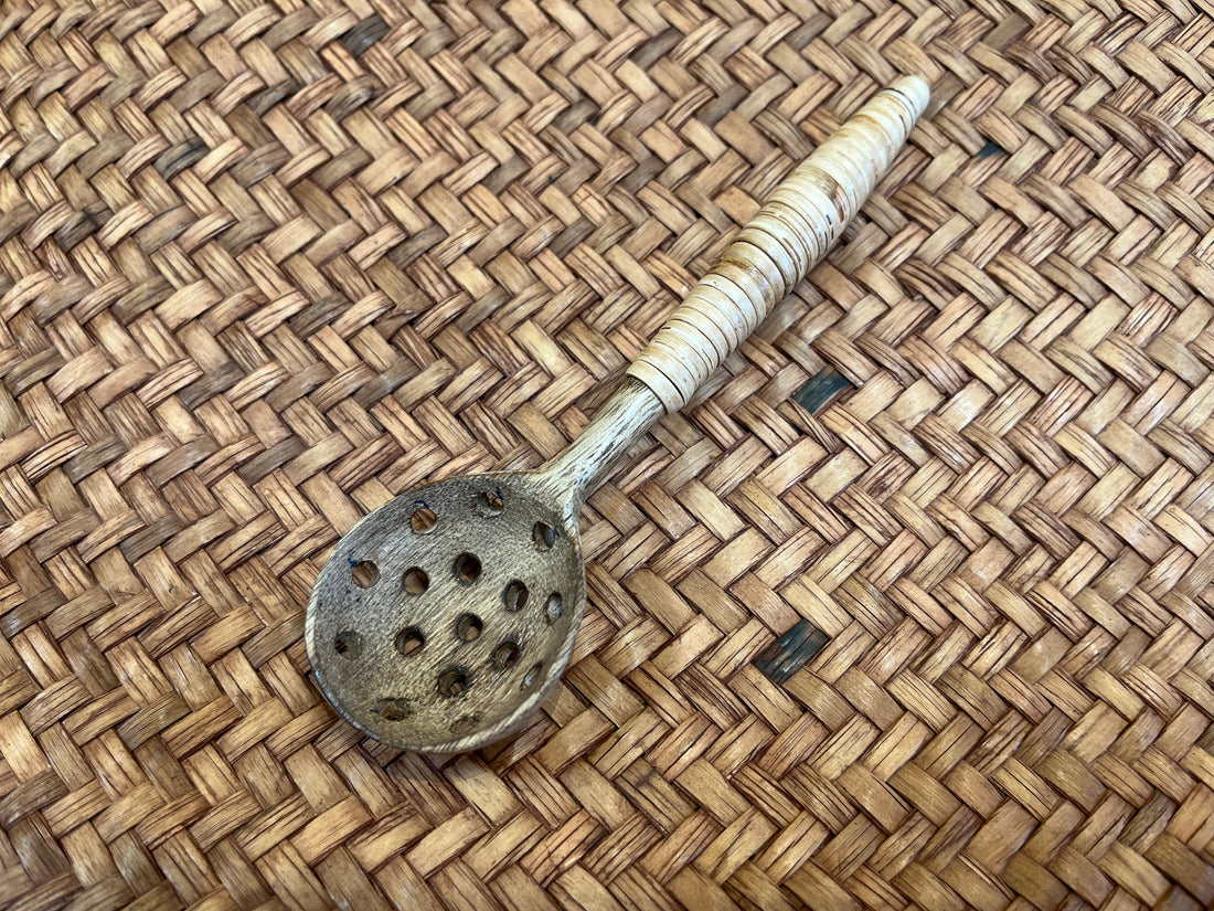 Wooden Spoon Strainer - Small