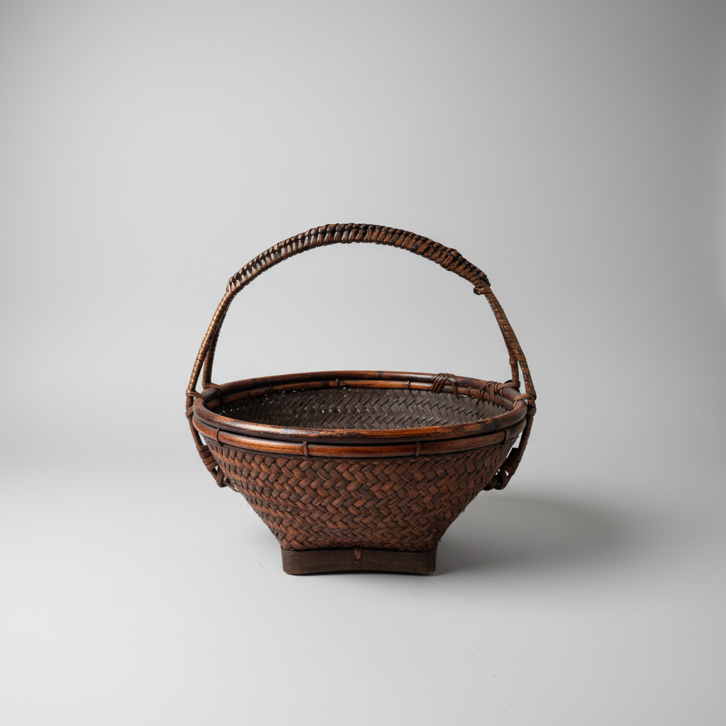 Rattan Basket w Handle