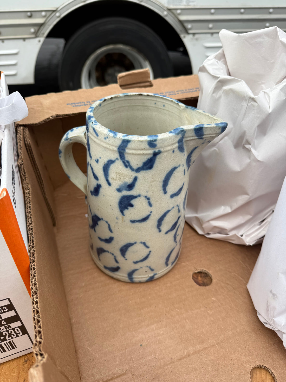 Vintage Spongeware Jug