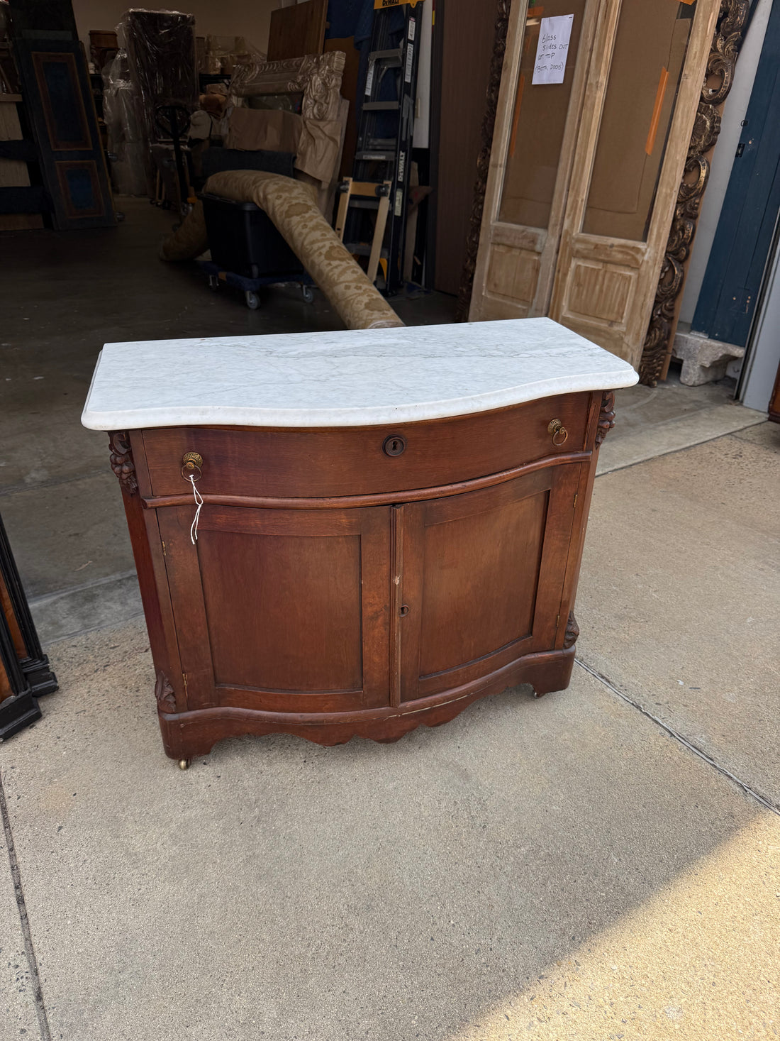 Early 1900s Marble Top Cabinet