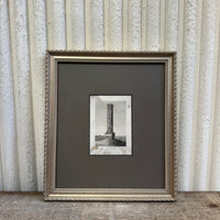 Antique Black and White Framed Drawing