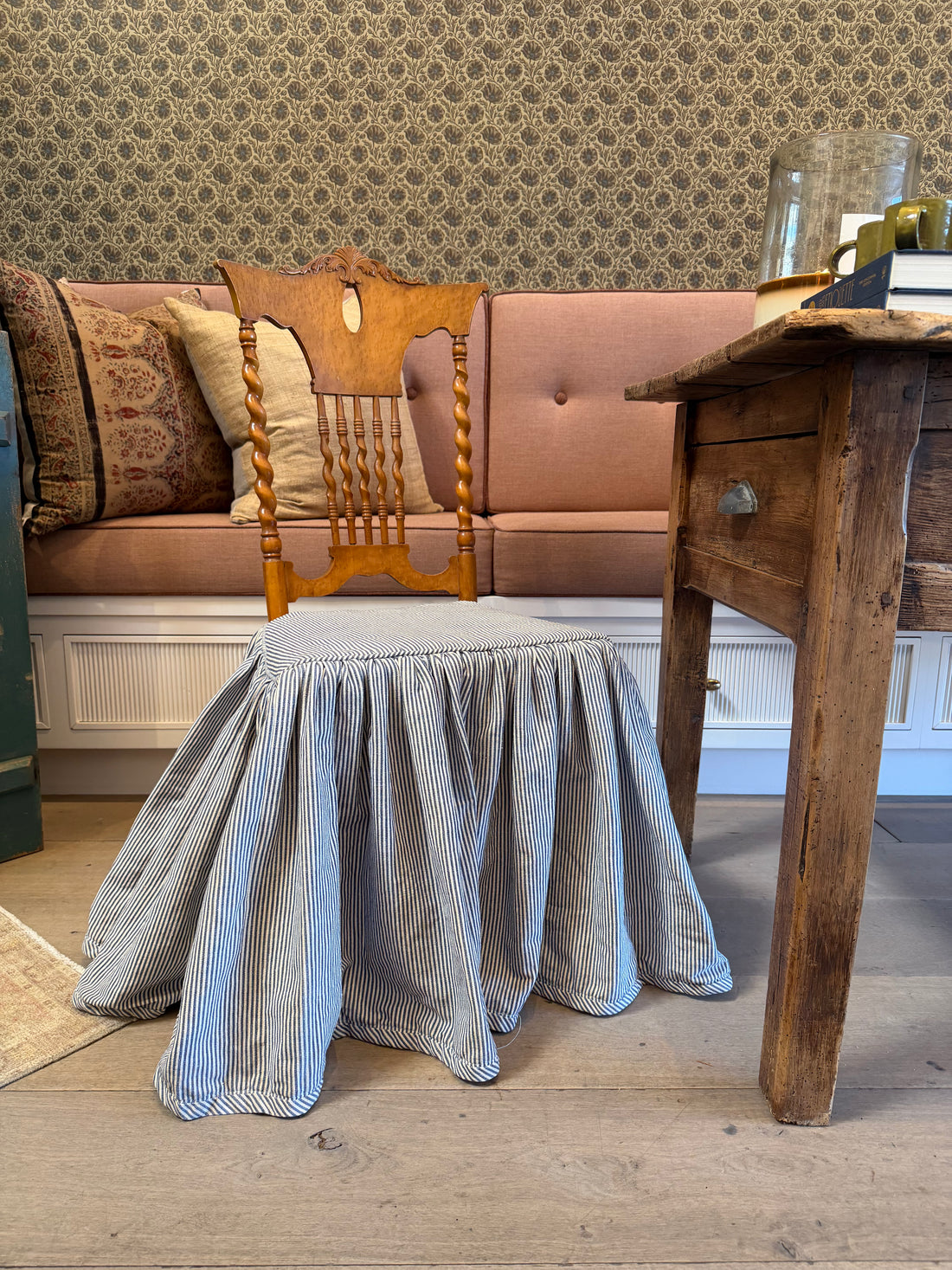 French Barley Twist Cane Chair