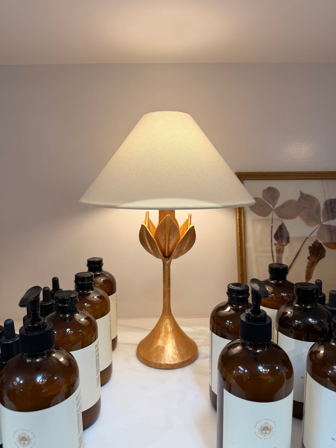 Gold Leaf Cordless Accent Lamp