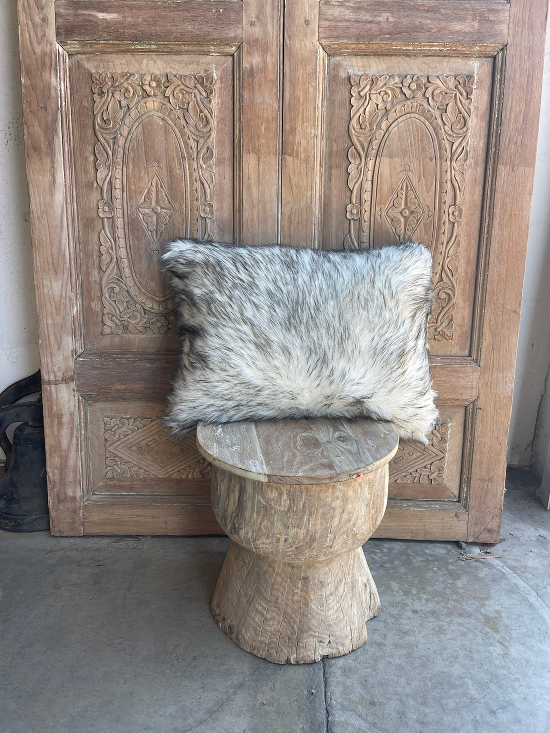 Faux Fur Throw Pillow