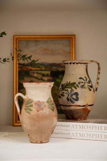 18. Hand Painted Antique Hungarian Pitcher