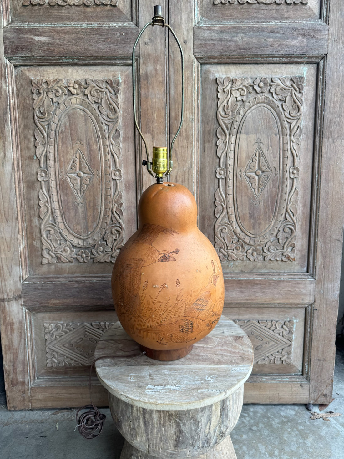 Vintage Gourd Lamp