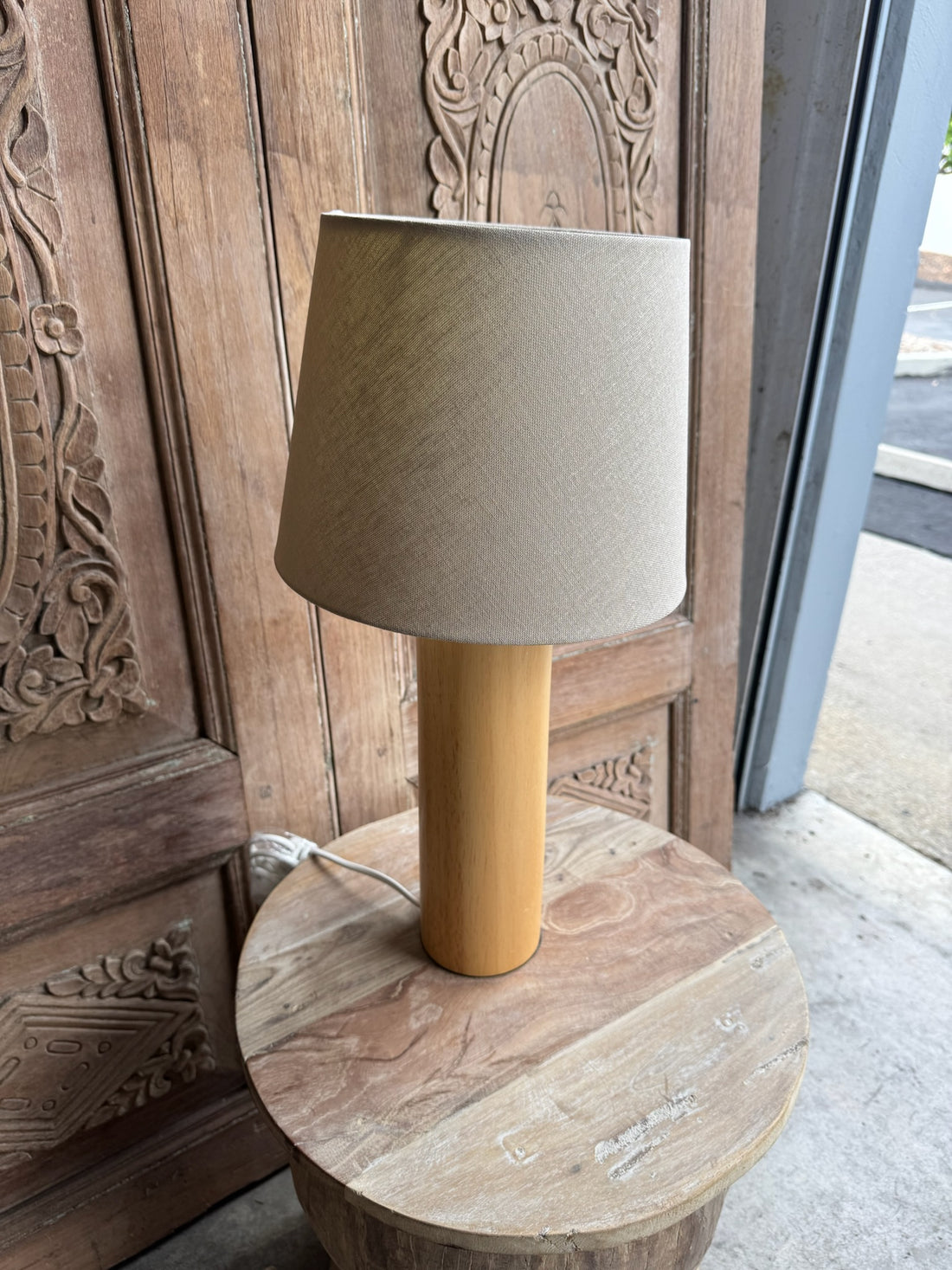 Wood Table Lamp