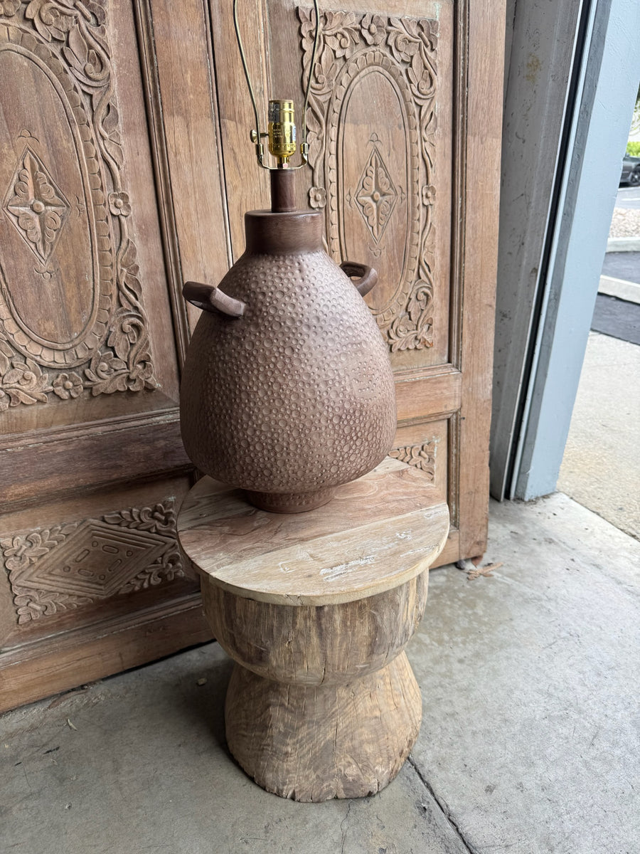 Texture Ceramic Table Lamp with Handles