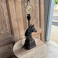 Vintage Bronze Stallion Lamp