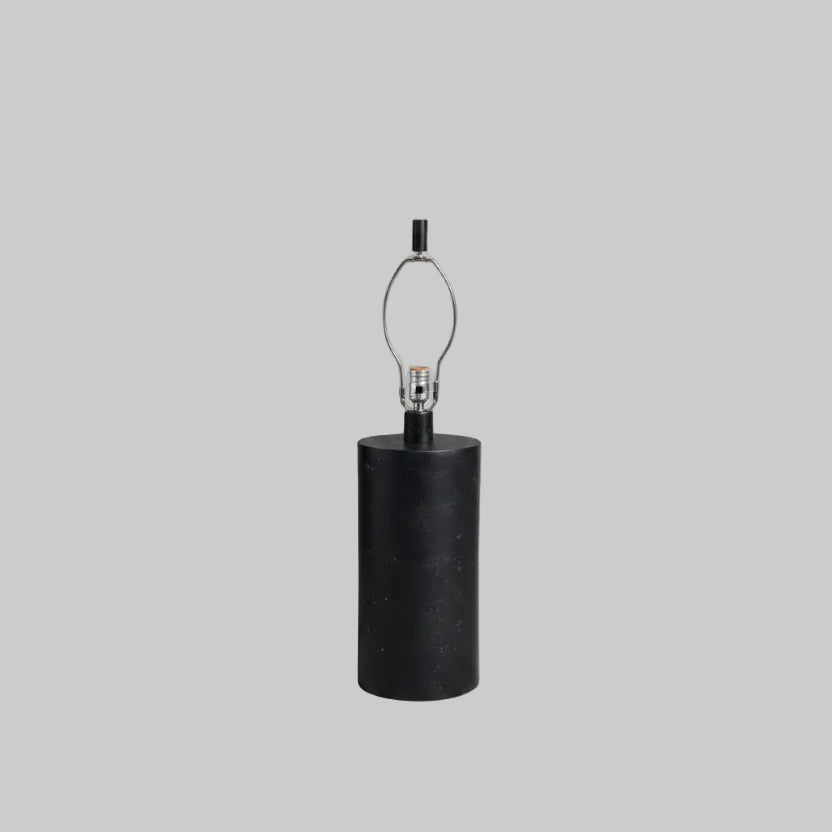 Distressed Black Table Lamp - Pair