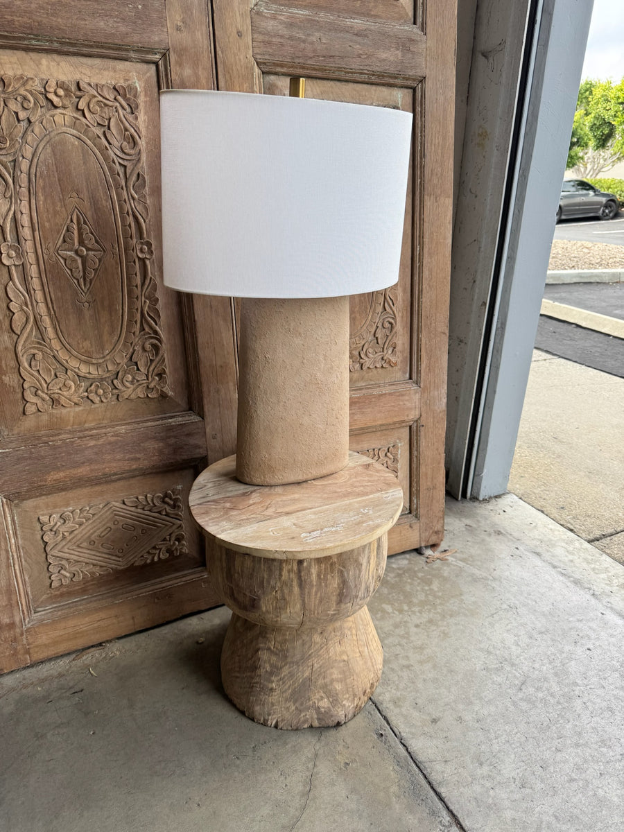 Textured Adobe Table Lamp