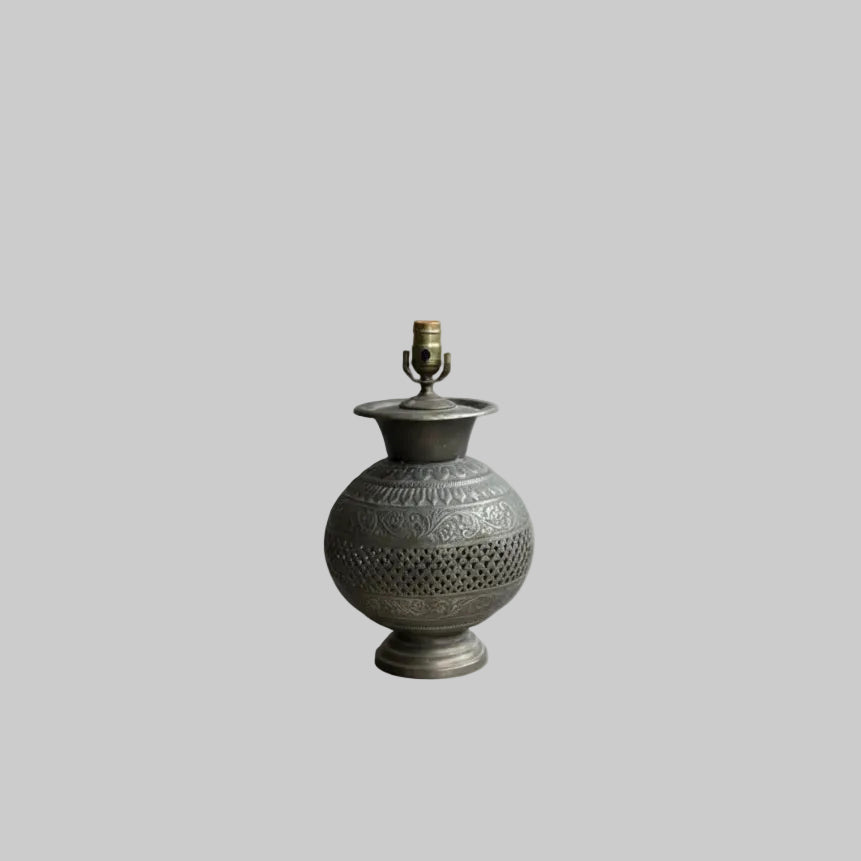 Vintage Moroccan Relief Lamp