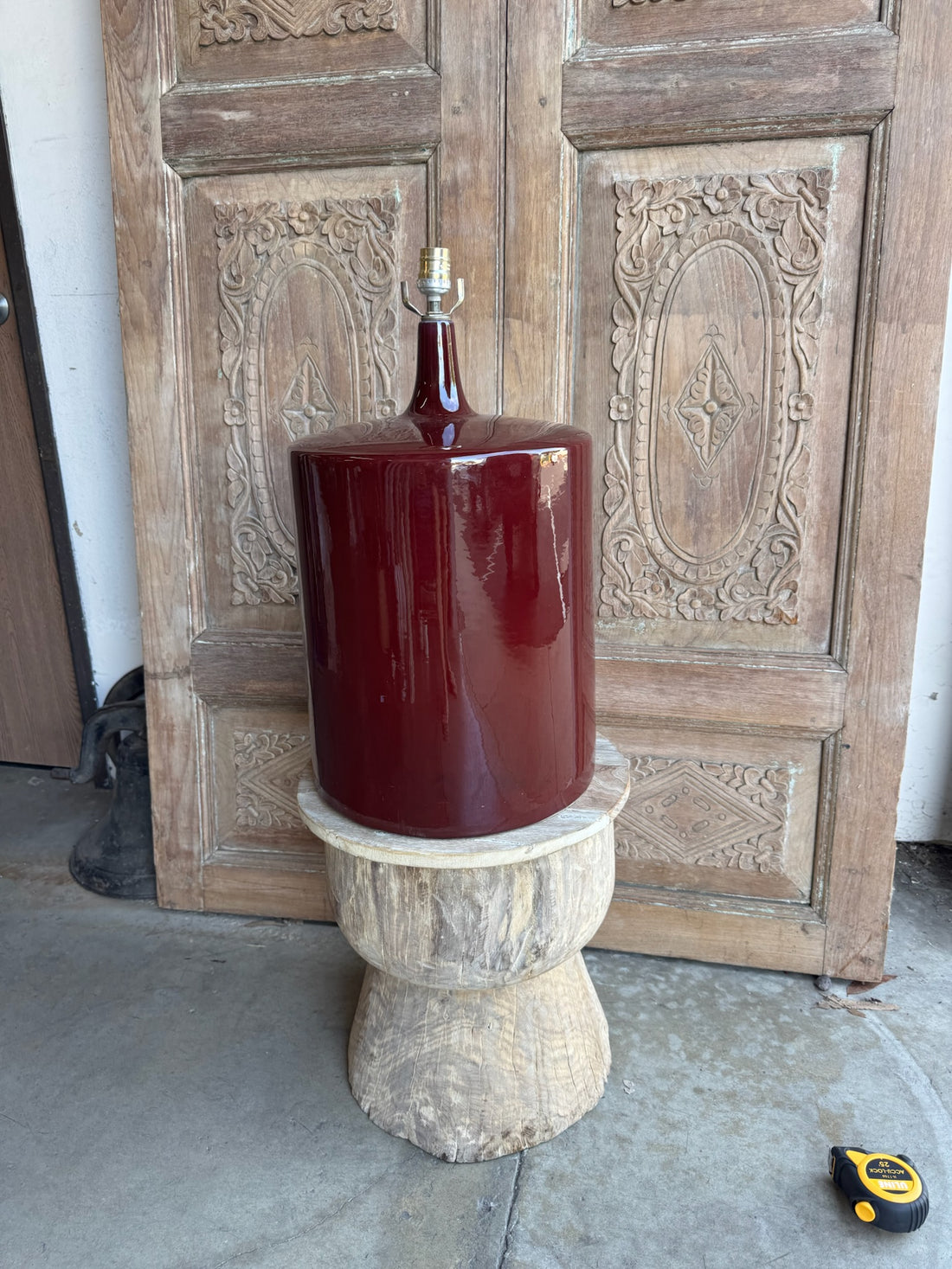 Large Polished Ceramic Table Lamp