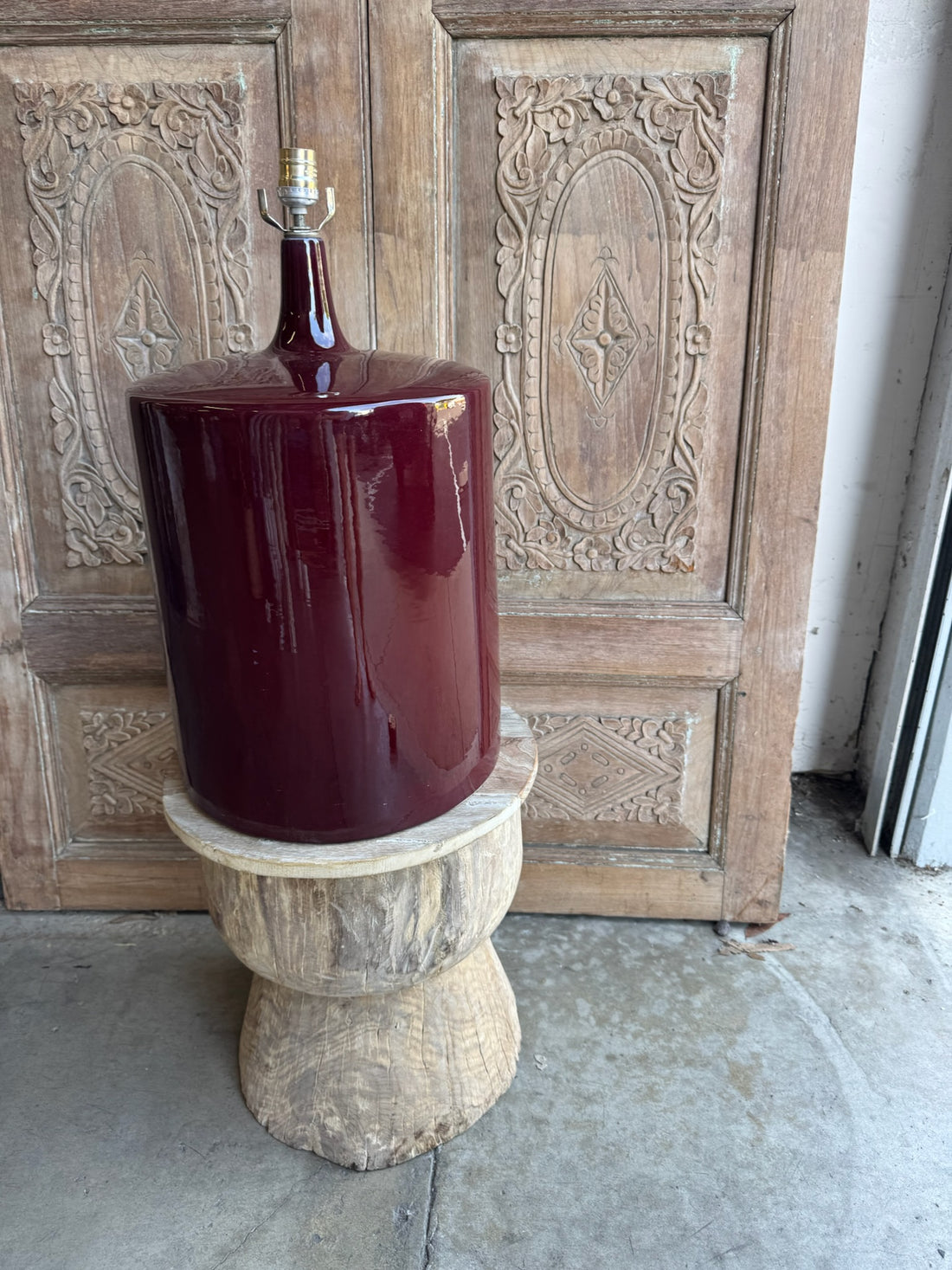 Large Polished Ceramic Table Lamp