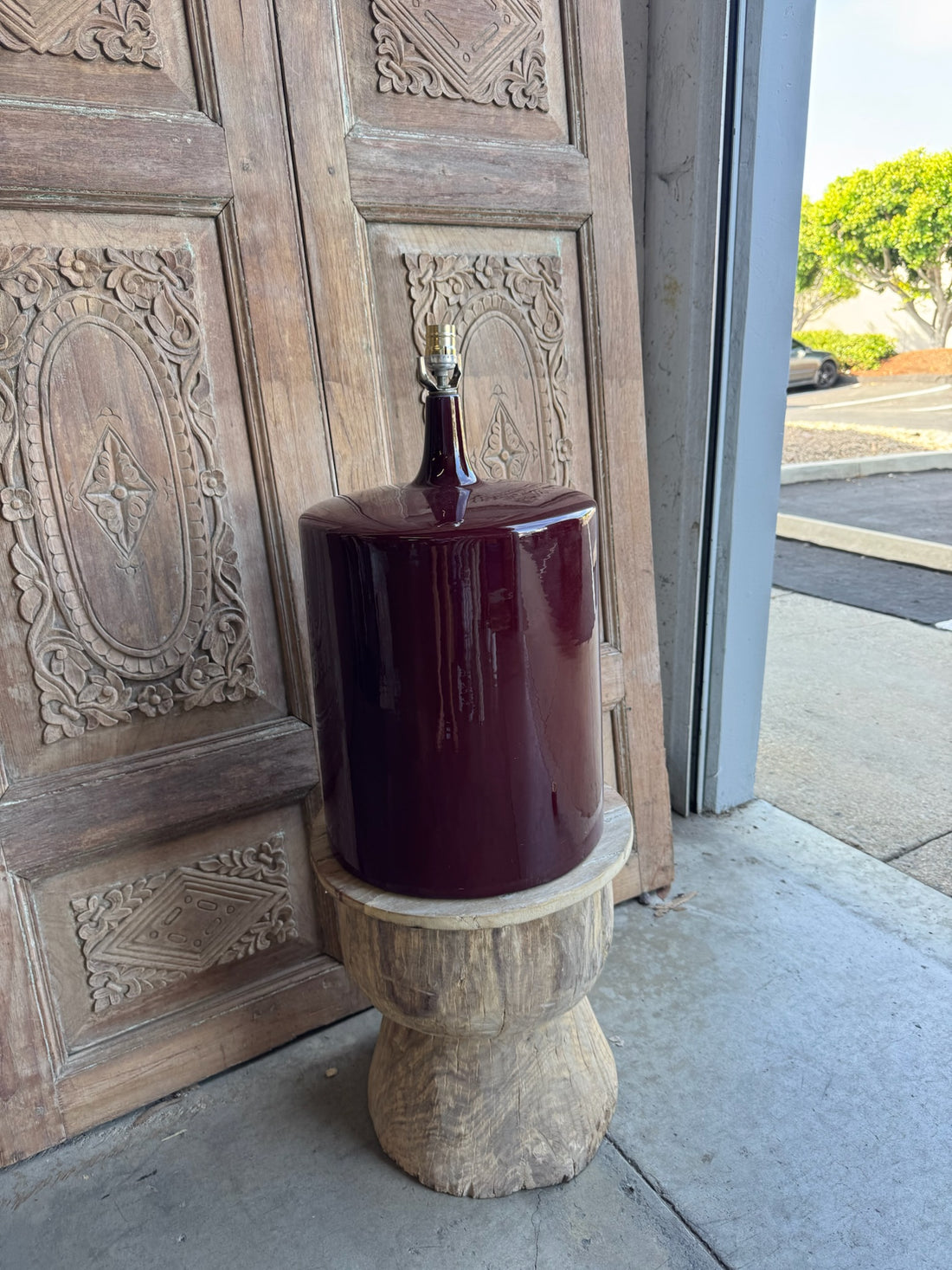 Large Polished Ceramic Table Lamp