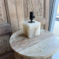 Alabaster Cube Accent Lamp