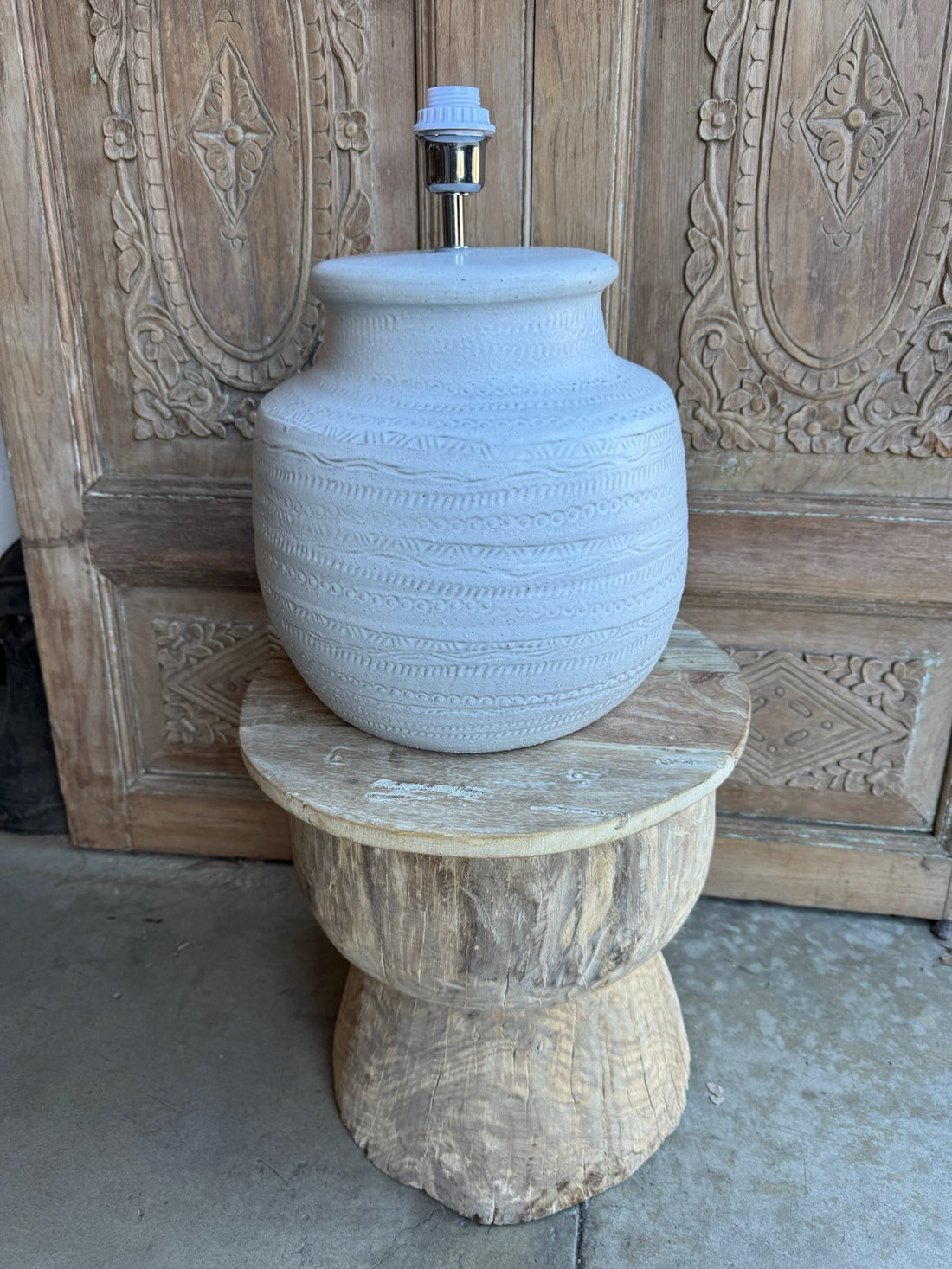 Patterned Ceramic Lamp