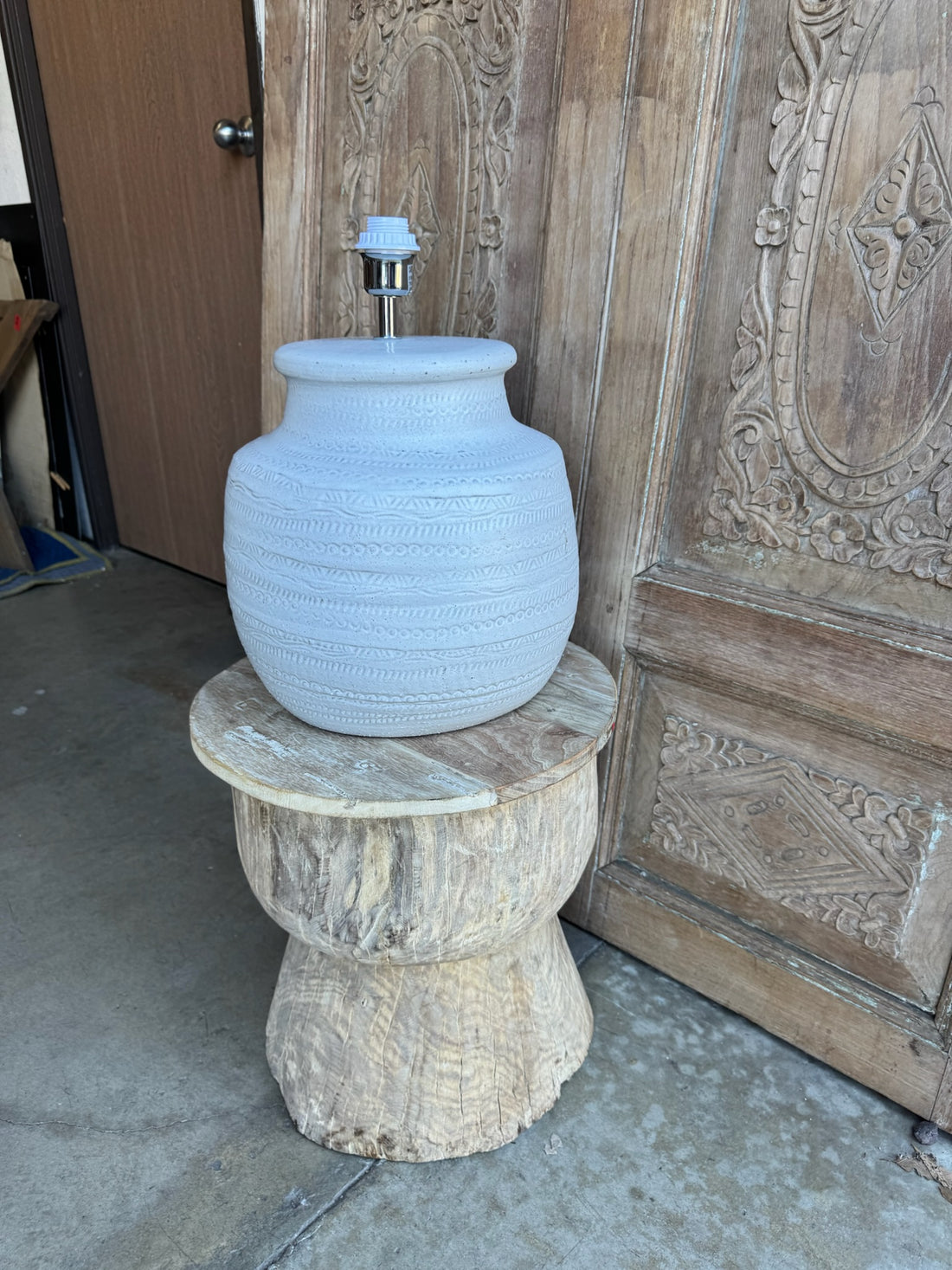 Patterned Ceramic Lamp