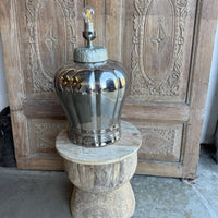 Midcentury Silver Table Lamp