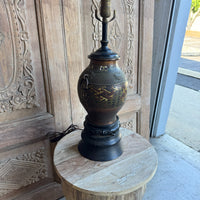 Japanese Bronze Cloisonne Table Lamp