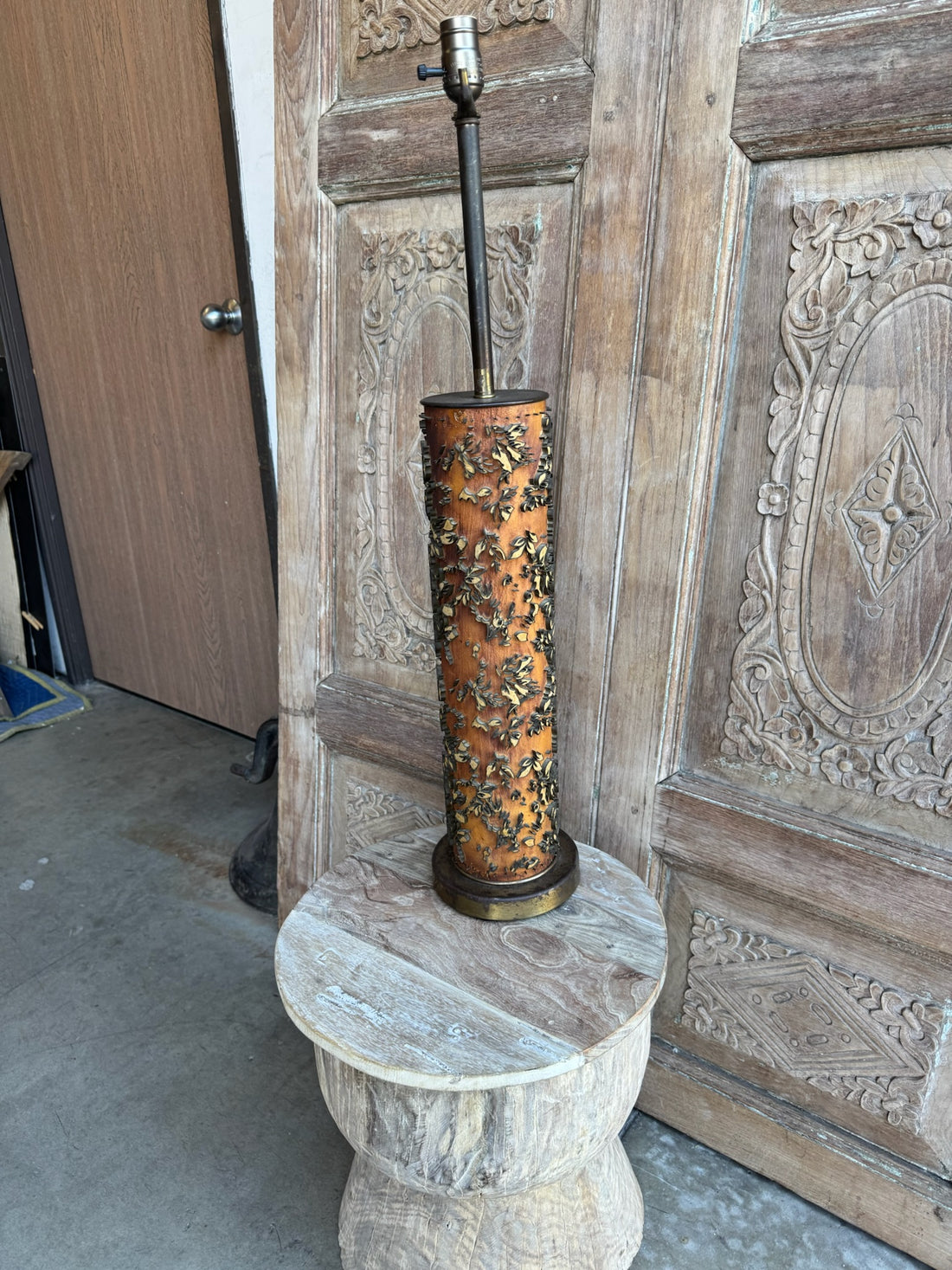 French Antique Roller Lamp