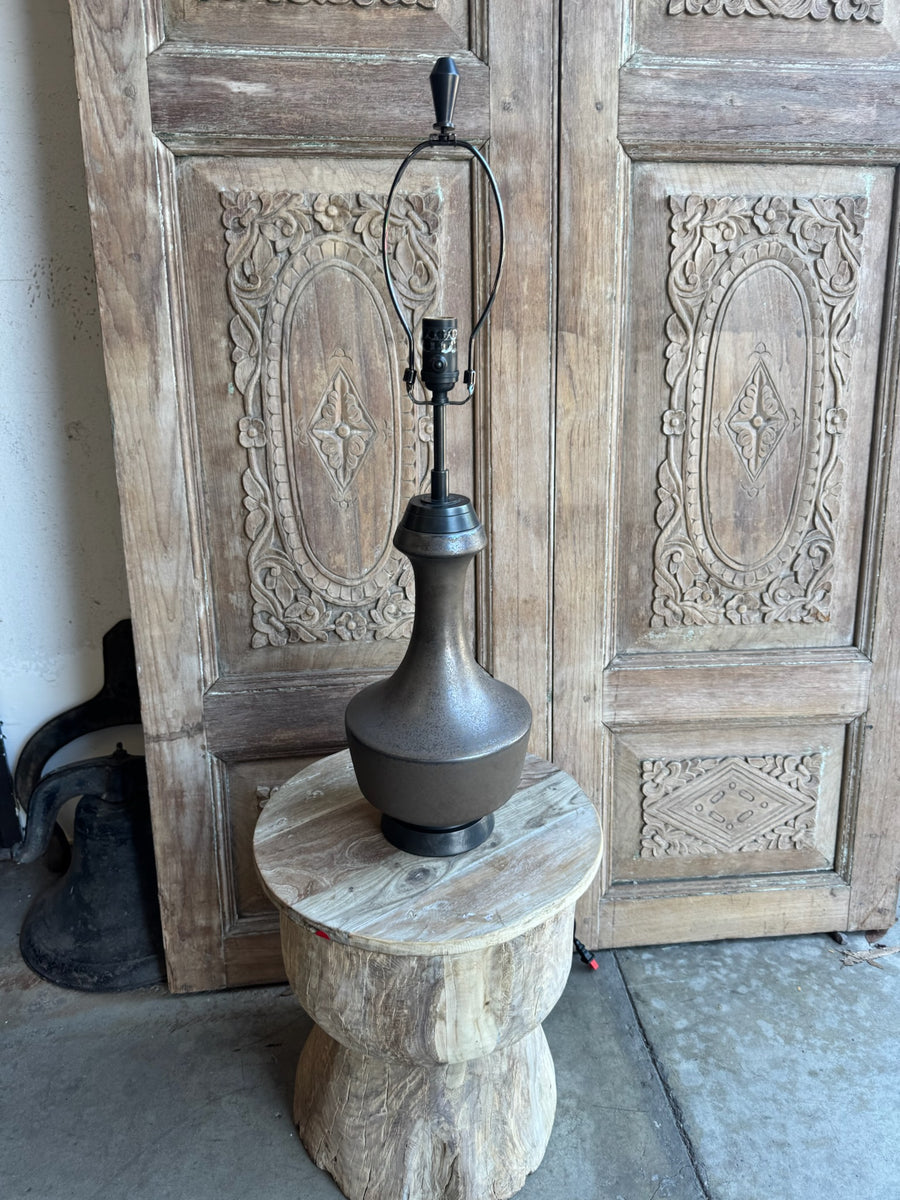 Speckled Brown Ceramic Table Lamp