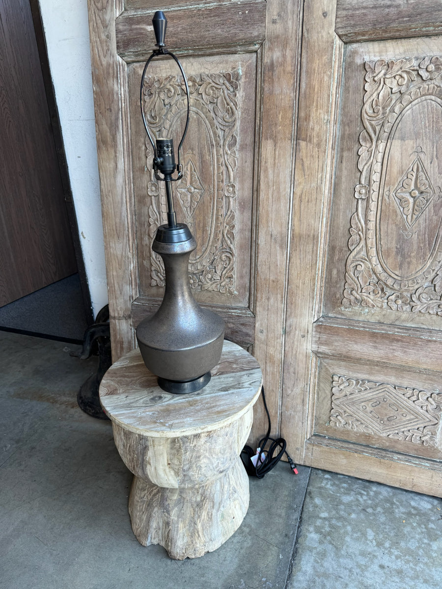 Speckled Brown Ceramic Table Lamp