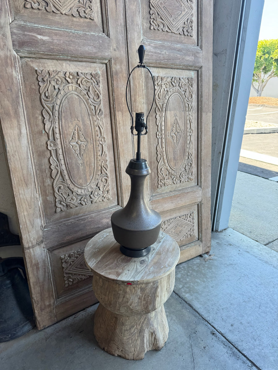 Speckled Brown Ceramic Table Lamp
