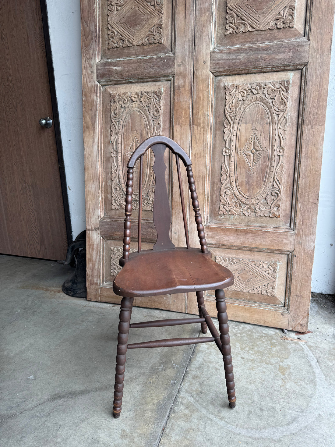 Wood Chair with Turned Legs and Back