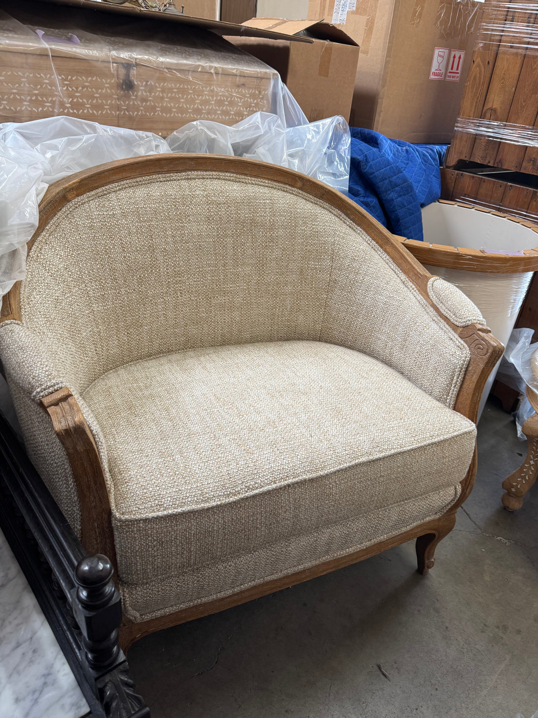 Upholstered Chair and 1/2