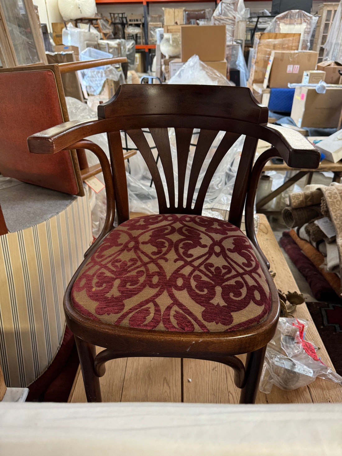 Wood and Upholstered Chair