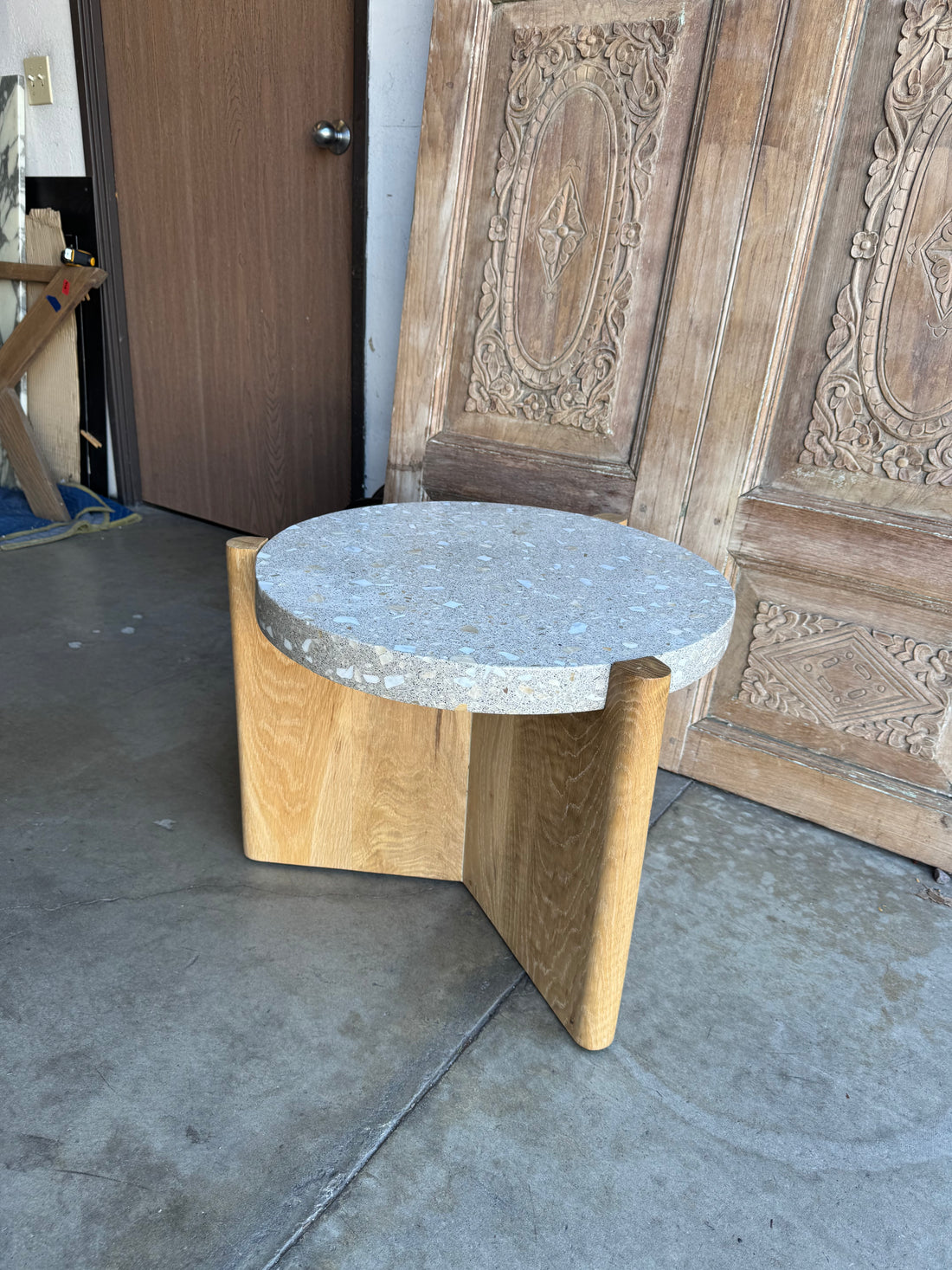 Concrete and Wood tables (S/2)