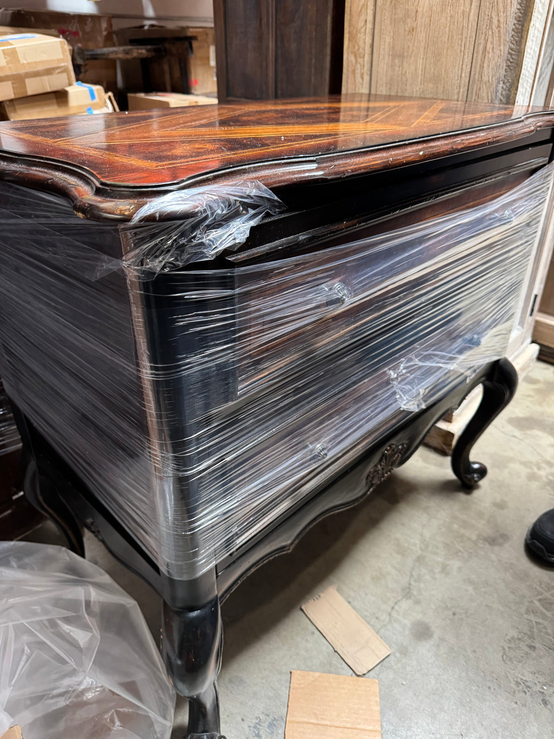 Wood Cabinet with Bowed legs