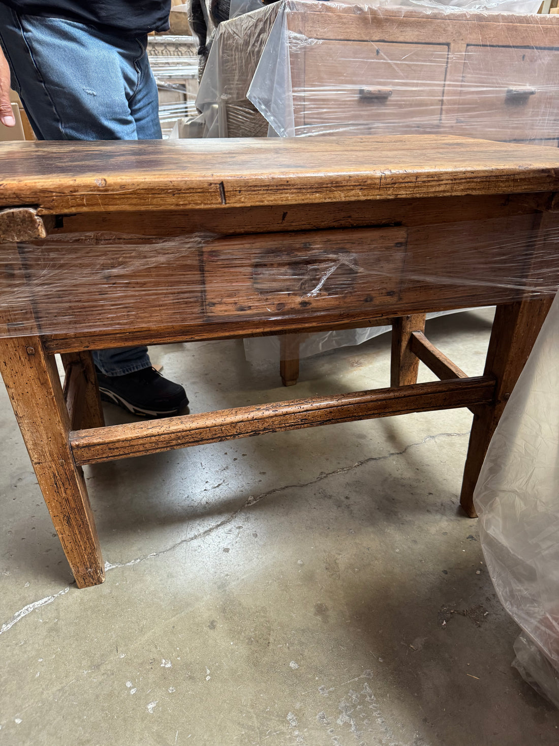 Wooden Dough Table with Drawer