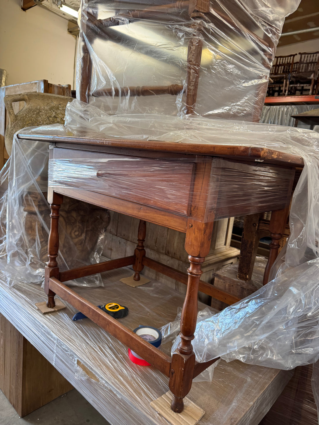 Wood Table with drawer