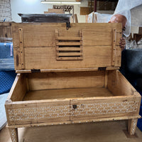 Inlayed wood table top Cabinet