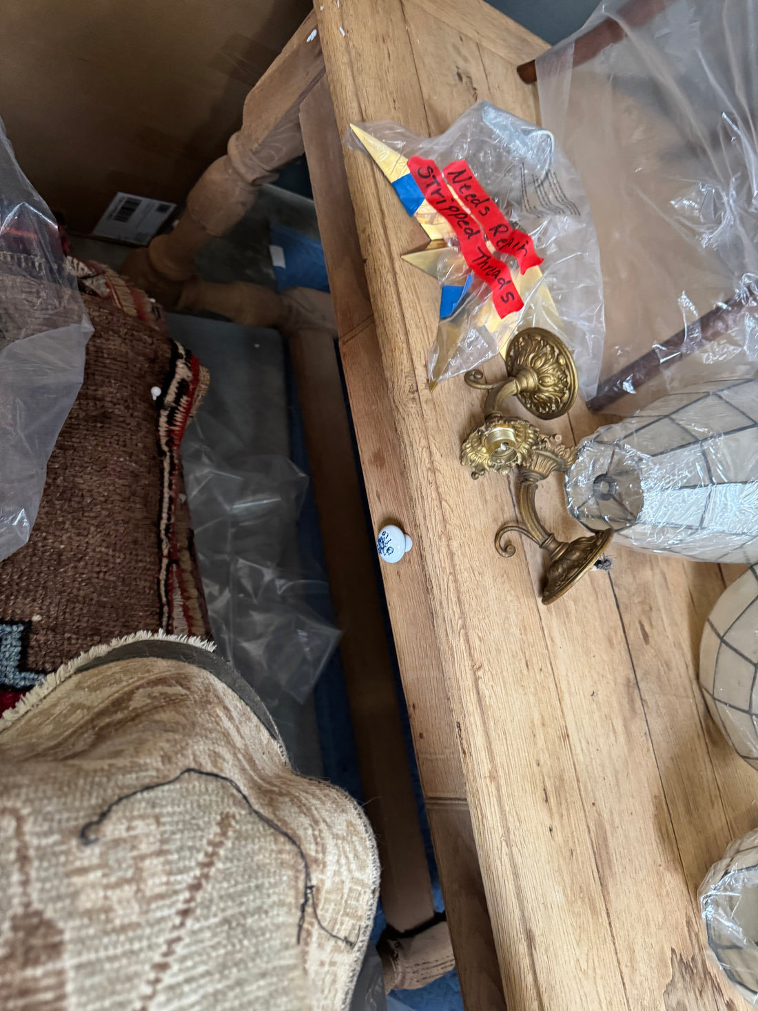 Table with Painted Knob