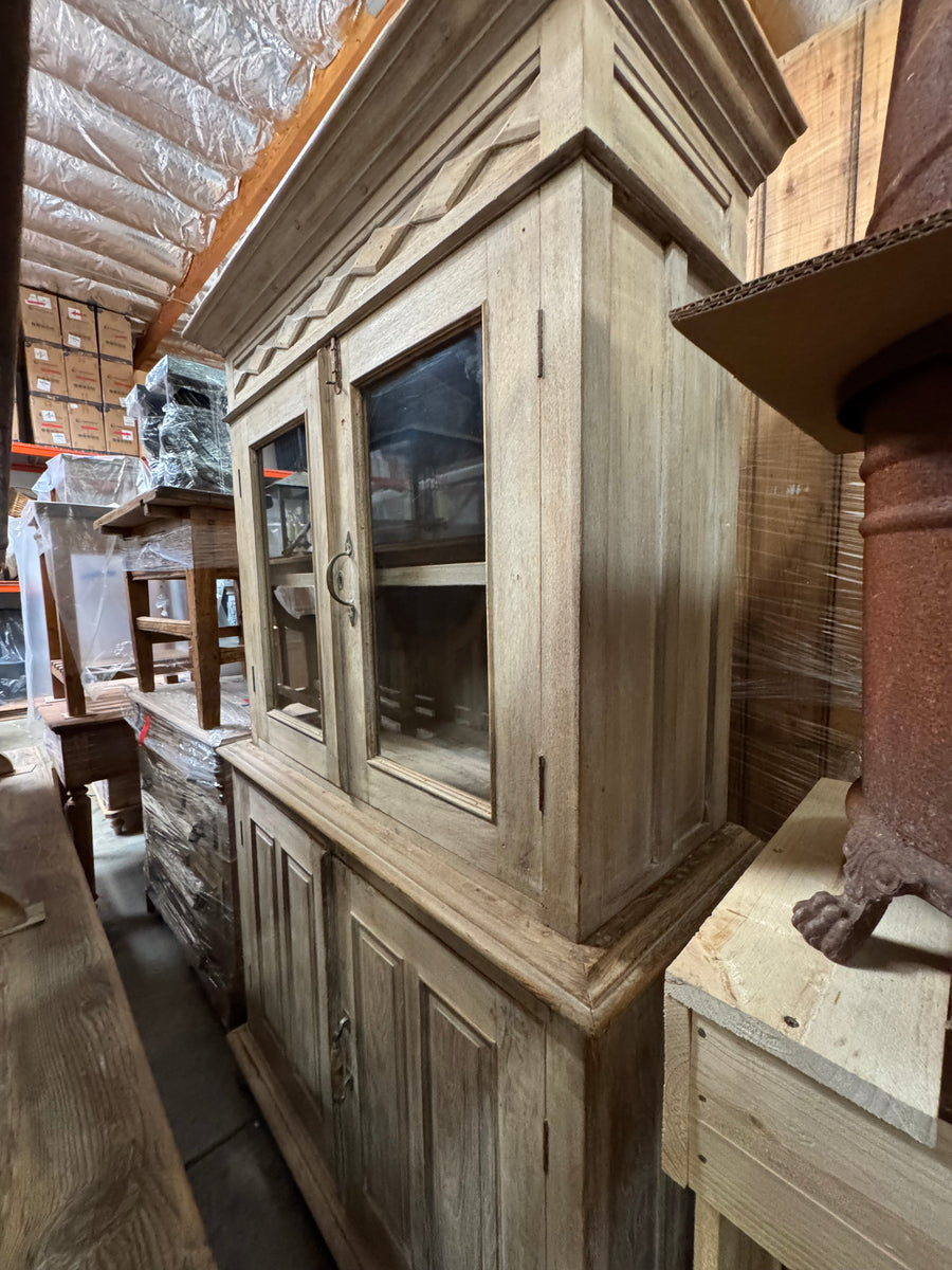 Tall Cabinet with Diamond Carving