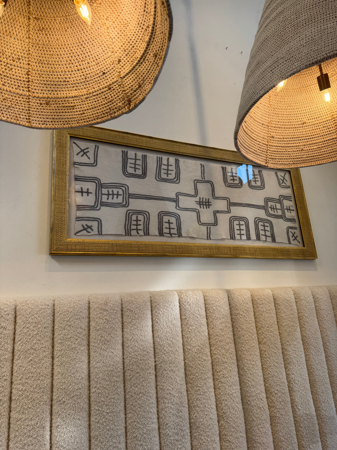 African Framed Textile Artwork