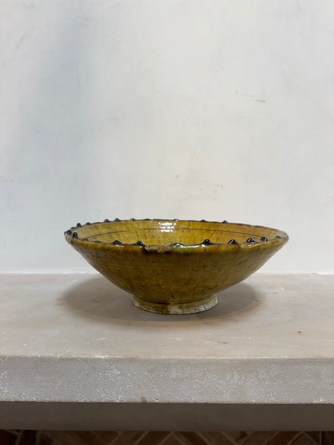 Olive Green Glazed Bowl