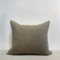 Handmade Blue & Yellow Striped Pillow