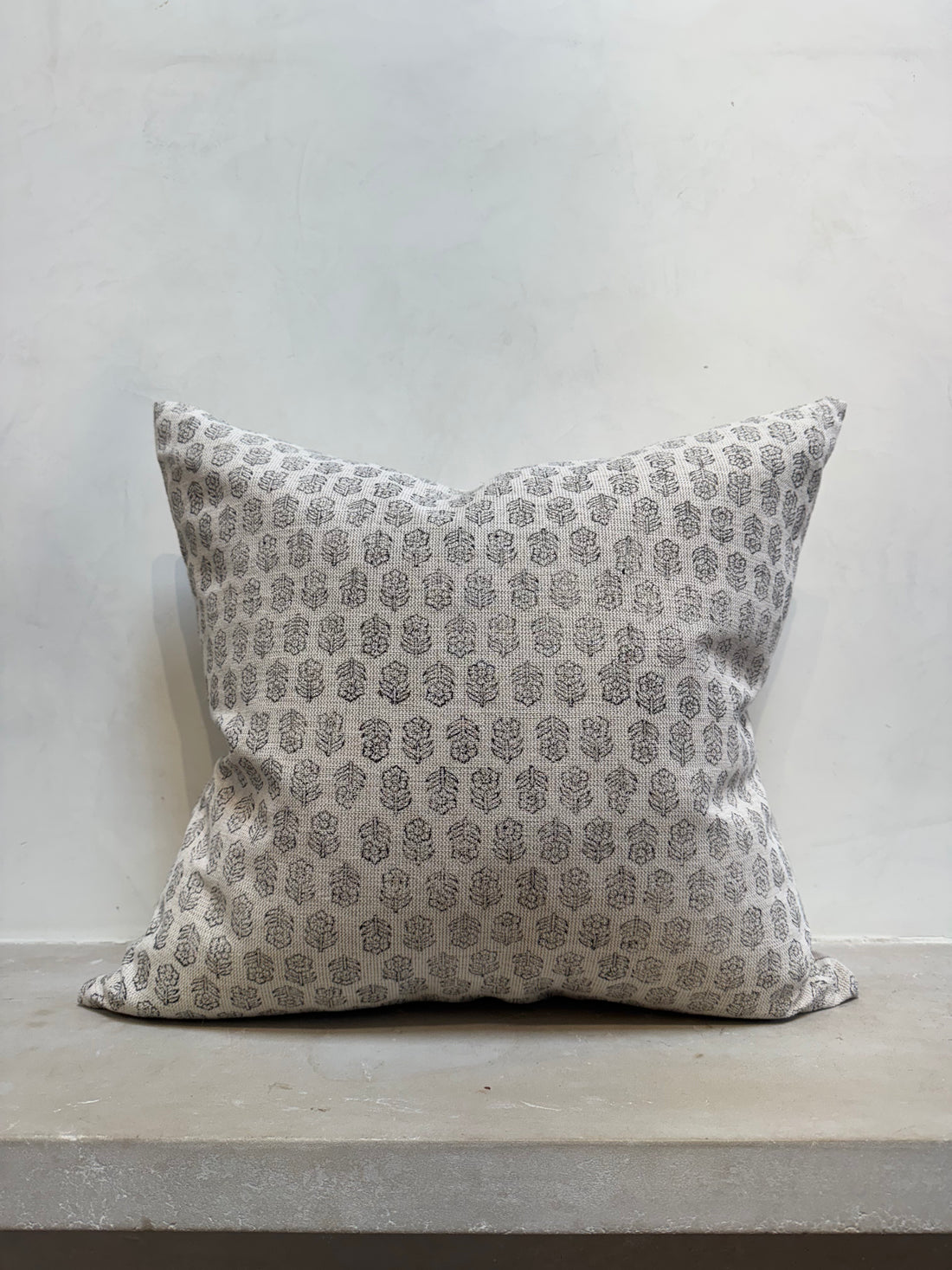3. Handmade Block Print Floral Pillow