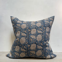 4. Handmade Block Print Floral Pillow