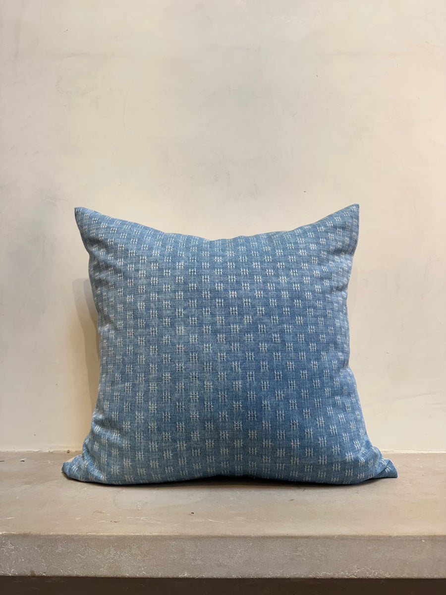 Handmade Blue Stitch Pillow